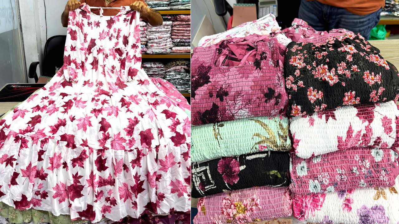 মাথাখারাপ করা অফারে স্মোকি ডিজাইনের গাউন | Beautiful floral gown design 2026 at craziest offer 