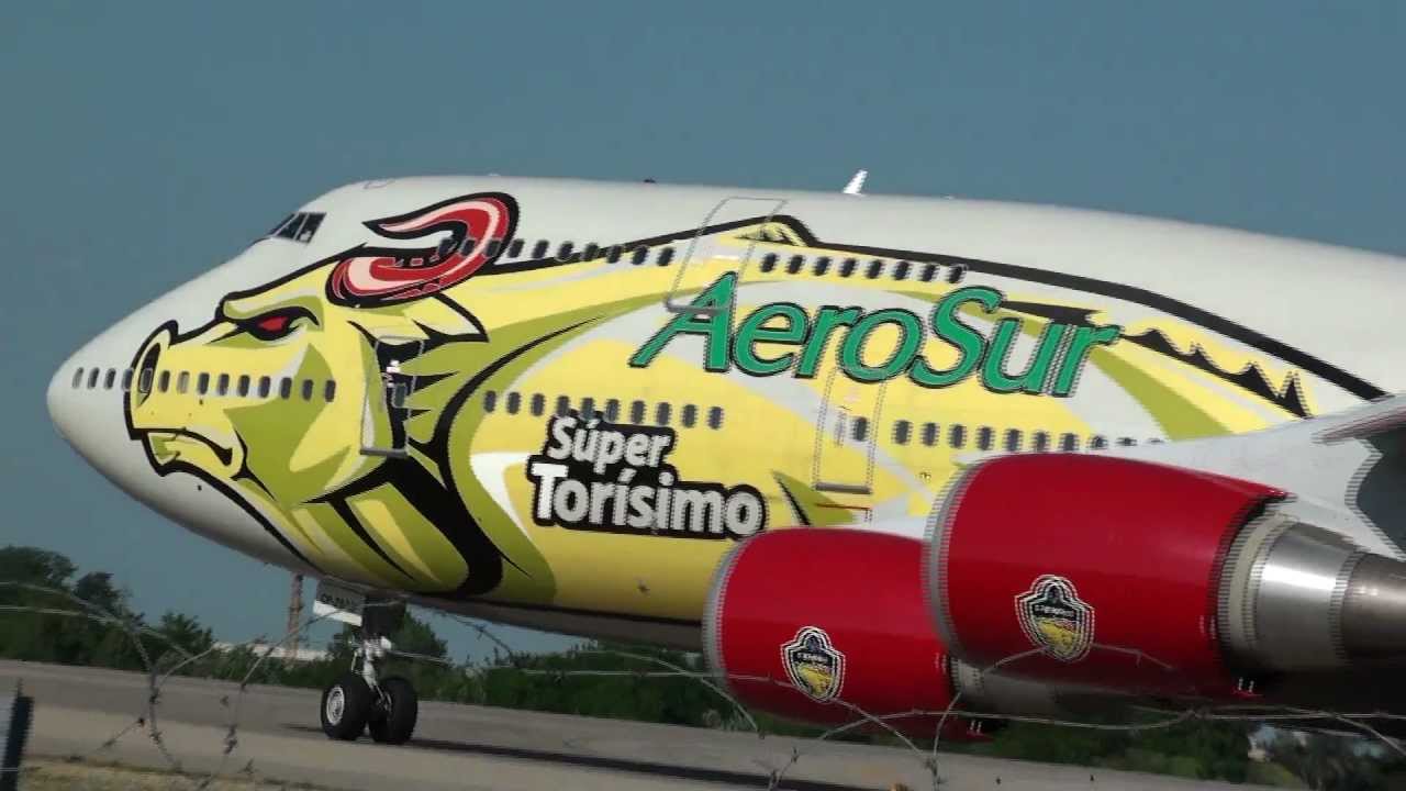 BOEING B-744 AEROSUR SUPER TORISIMO LANDING BOLOGNA