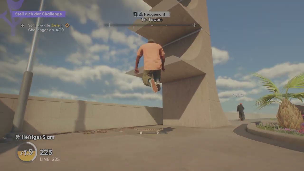 Ich spiele Skate.