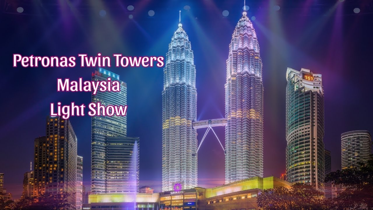 Petronas Twin Towers Light Show at Night Will Blow Your Mind!