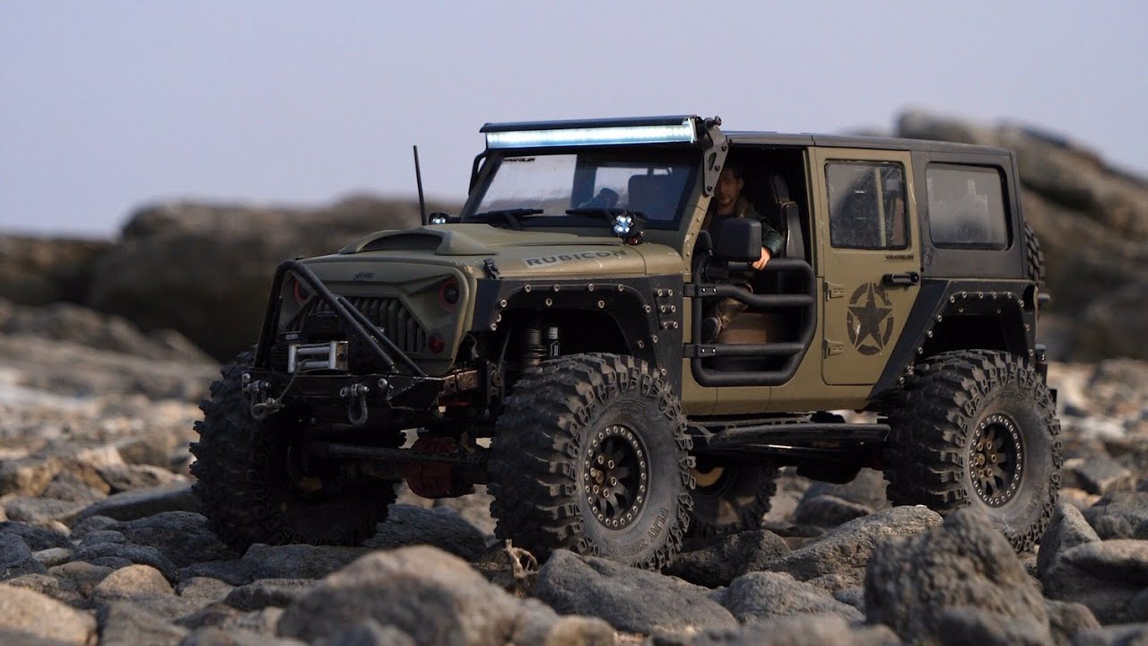 Xtraspeed V2 JK Rubicon SCX10 II Jeep Wrangler Waterfront rock climbing-
