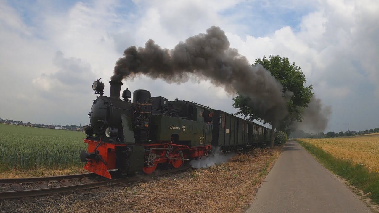Dampflok aus neuen Perspektiven - Selfkantbahn in Heinsberg (4K)