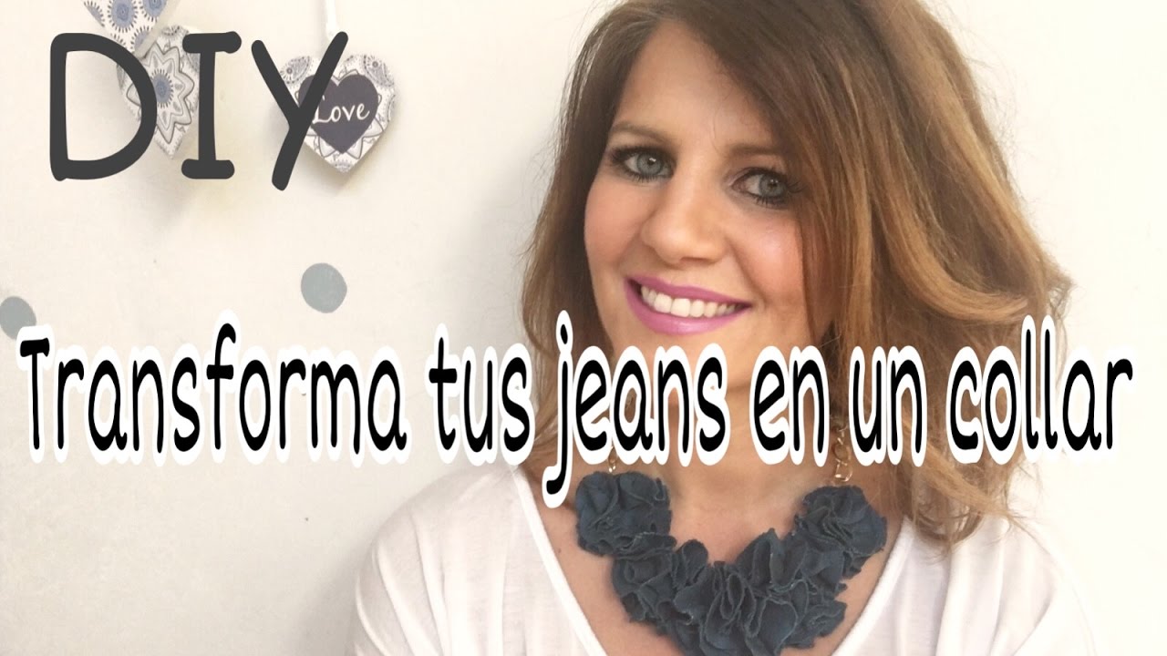 Transforma tus vaqueros viejos en un collar /DIY