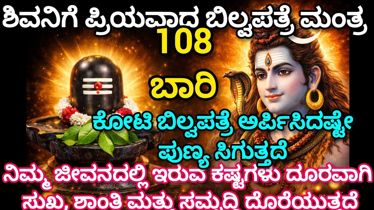  🔱ಶಿವನಿಗೆ ಪ್ರಿಯವಾದ ಬಿಲ್ವಪತ್ರೆ ಮಂತ್ರ | ಕೇಳಿದರೆ ವಿದ್ಯೆ, ಬುದ್ಧಿ, ಹಣ, ಆರೋಗ್ಯ ಹೆಚ್ಚಾಗುತ್ತದೆ   