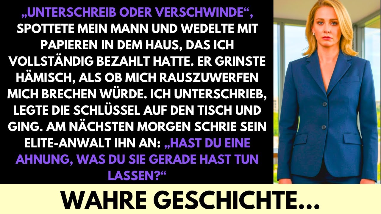 Mein Mann Zwang Mich, Auf Anwesen Und Vermögen Zu Verzichten—Bis Der Anwalt Sprach