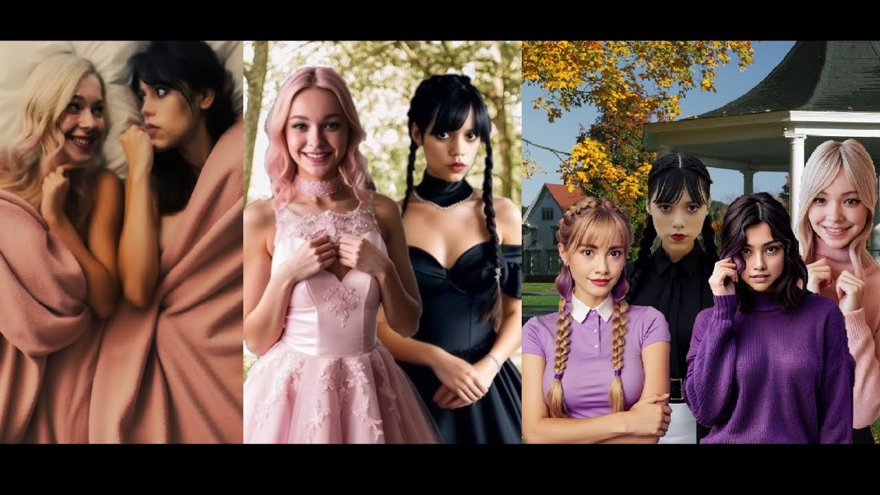 Wenclair AI Generated Art! | Wednesday Addams x Enid Sinclair
