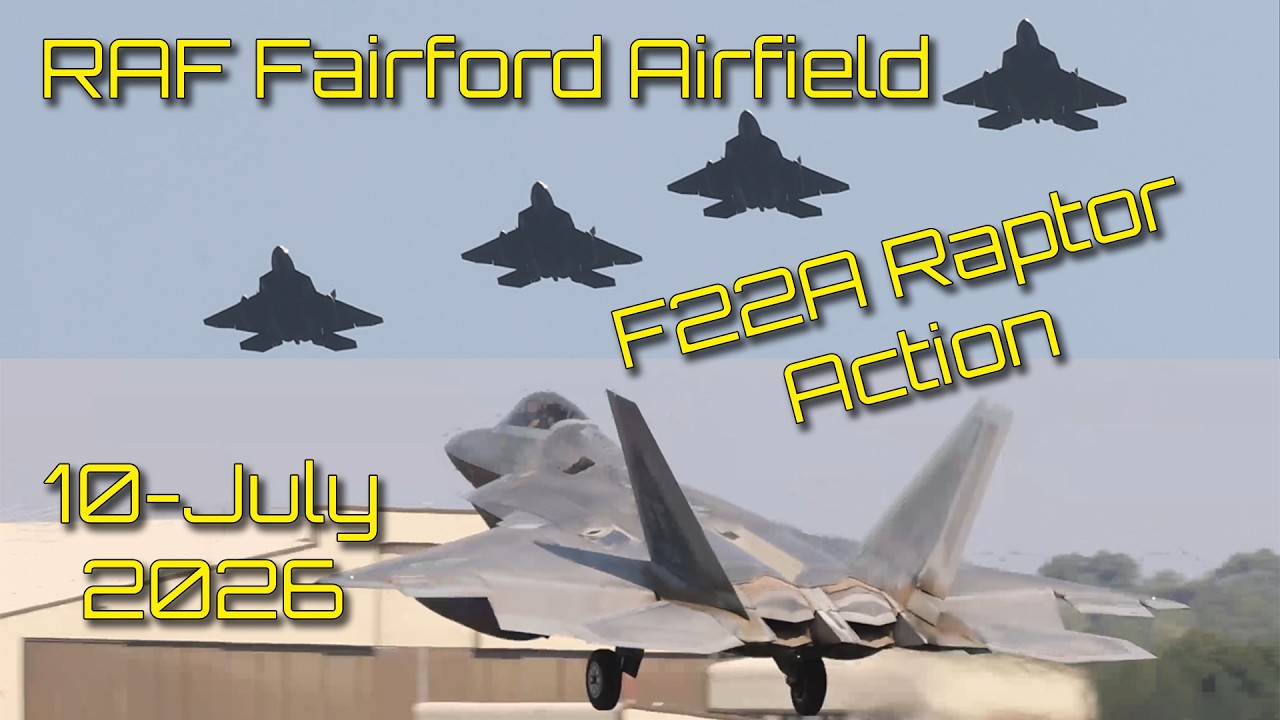 Amazing Action RAF Fairford 10 July 26 | 10x F‑22A Raptor Arrivals &bull; Trend Calls 31&ndash;34/41&ndash;44/51&ndash;52