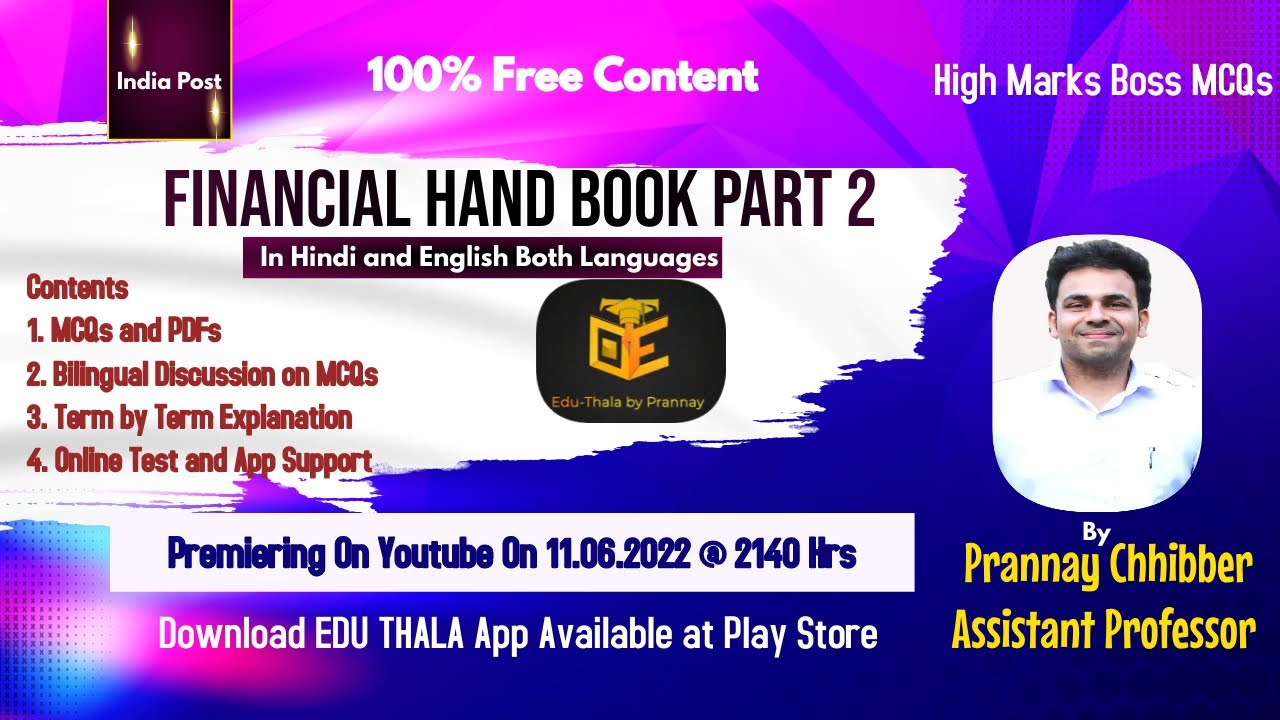 Financial Handbook Part II - Important Points and QA