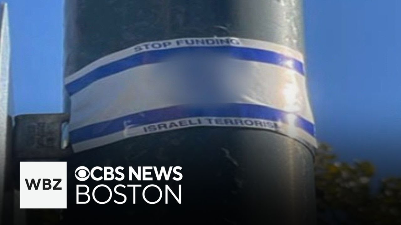 Police investigate antisemitic stickers in Brookline, Cambridge