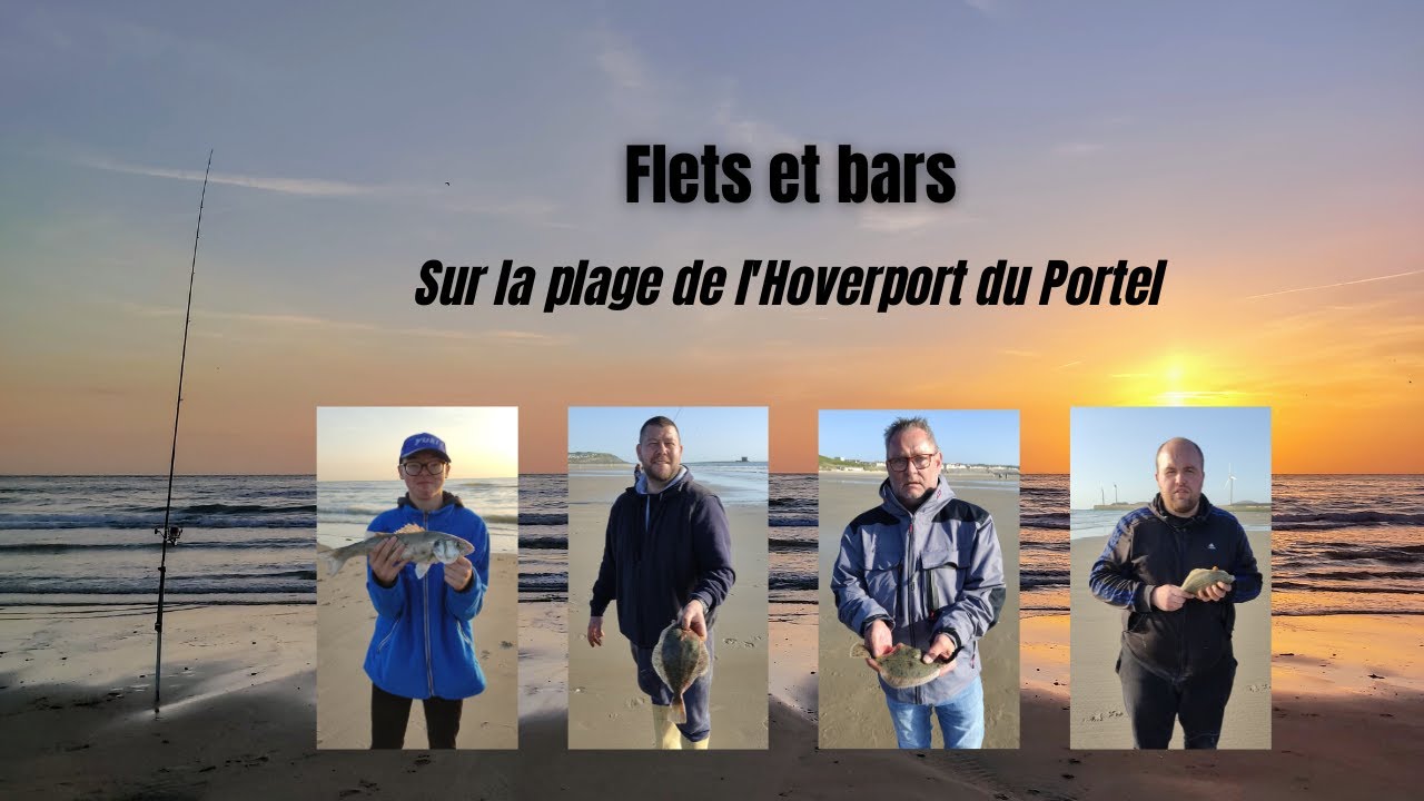 Enfin du poisson sur la plage de l'Hoverport du Portel !! Une bonne session amicale !!