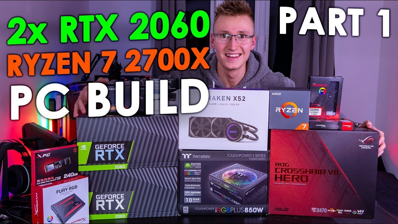 2x RTX 2060s & AMD Ryzen 7 2700X PC BUILD - Part 1