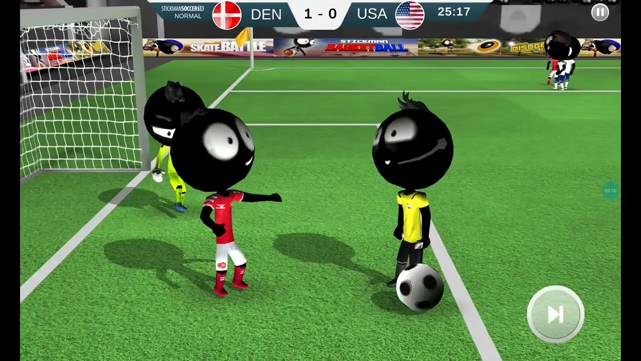 Dinamarca Vs Usa Partido Amistoso | Stickman Soccer