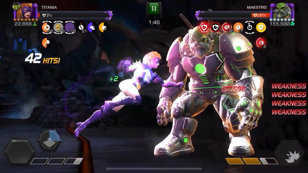 Alliance Raids - Titania vs Maestro. #mcoc #marvelchampions #allianceconquest #raids