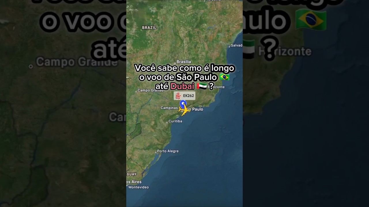 Você sabe como é longo o voo de São Paulo até Dubai? ✈️