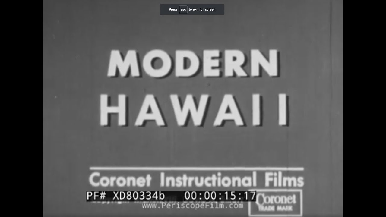 “ MODERN HAWAII ” 1948 EDUCATIONAL TRAVELOGUE  FILM  HONOLULU   XD80334b