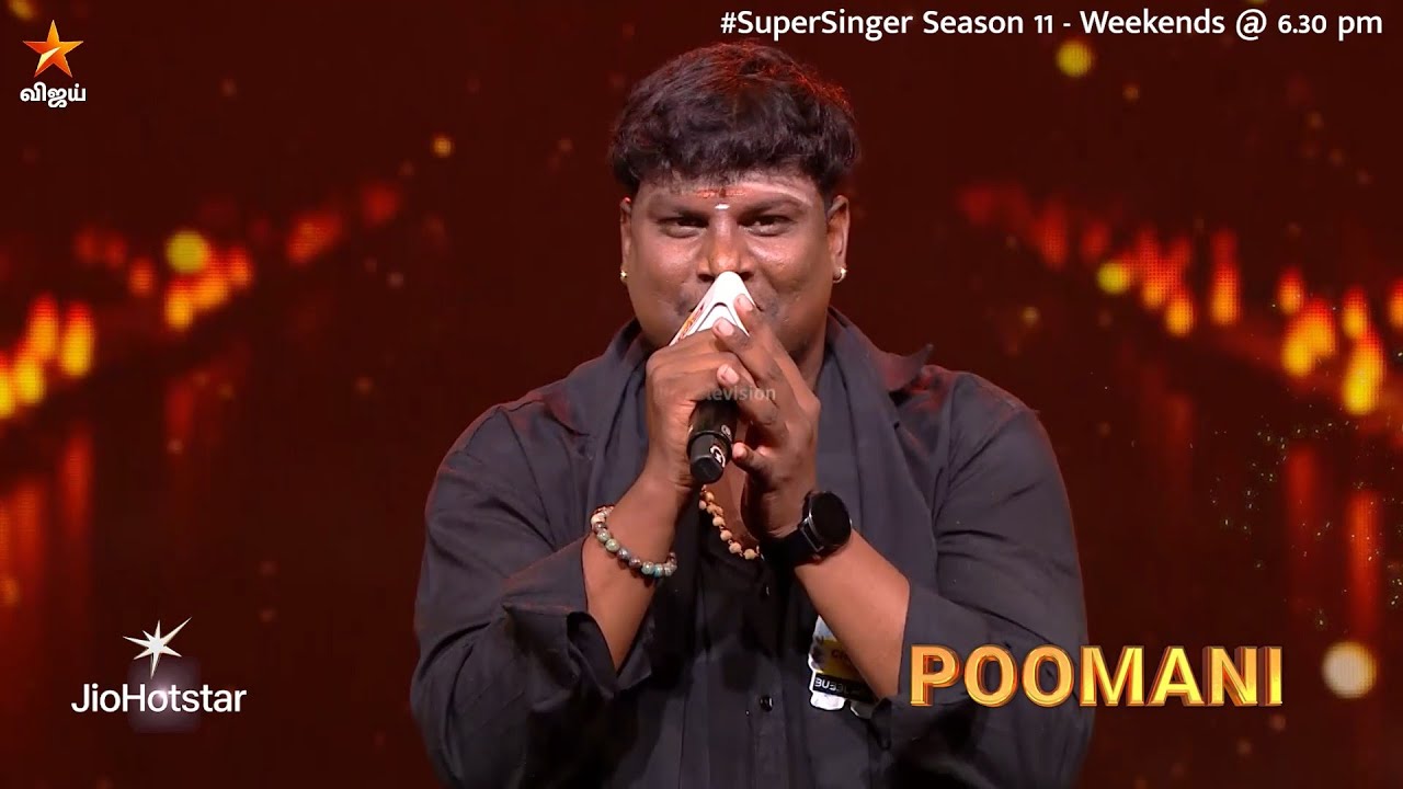 Glimpse of Aadhi Sivan Song by #Poomani 😎💥 #GaanaWithPoomani | Super Singer Season 11