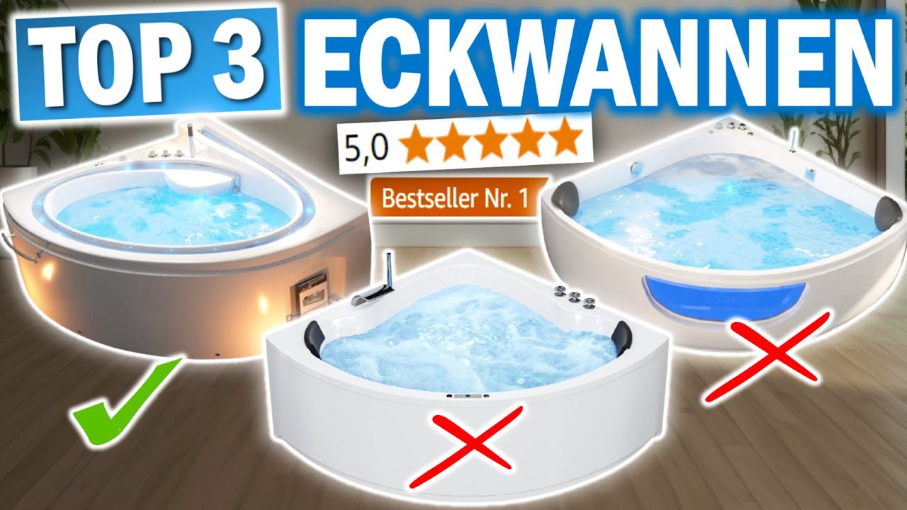 WHIRLPOOL ECKBADEWANNEN 2026 | Top 3 Eckbadewannen mit Whirlpoolfunktion