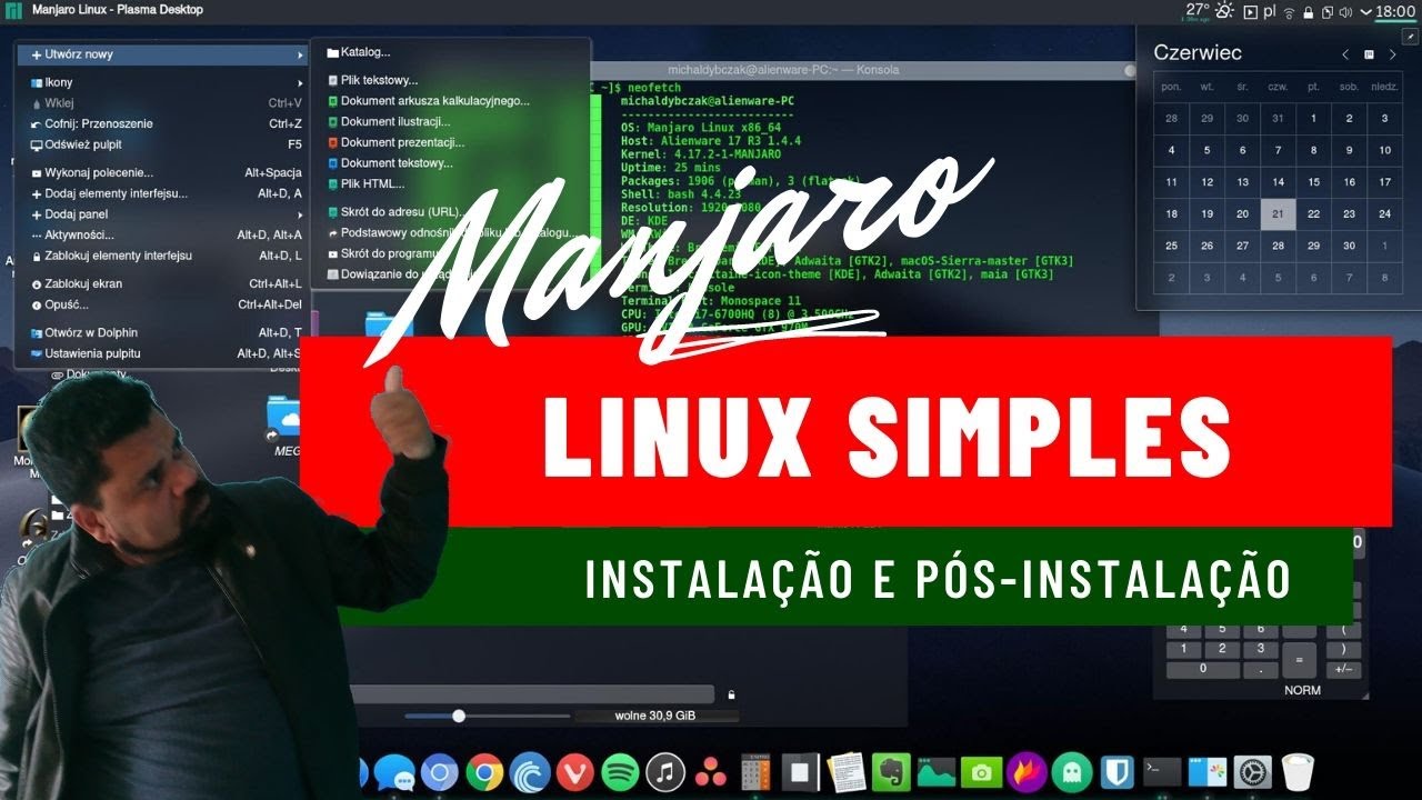 Linux fácil de se usar é Manjaro