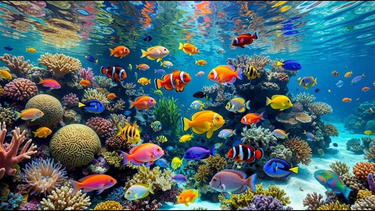 스트레스 해소와 숙면, 스파와 커피를 위한 아름답고 편안한 음악 🐠 수중 열대어, 산호초