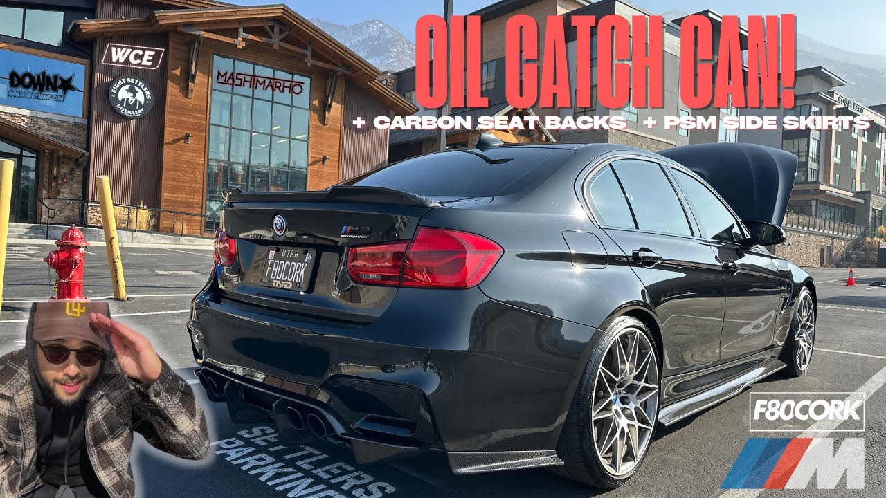 My F80 M3 Gets an Oil Catch Can, PSM Side Skirts, & Carbon Seat Backs! | Installation Video