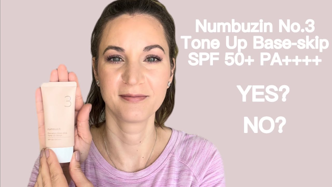 Numbuzin No.3 Porcelain Base-skip Tone Up Beige SPF 50+ PA++++ || Demo & Wear Test