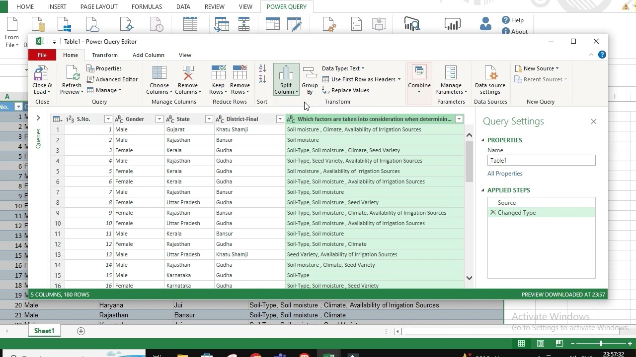 How to handle checkbox questions for data analysis using excel ?
