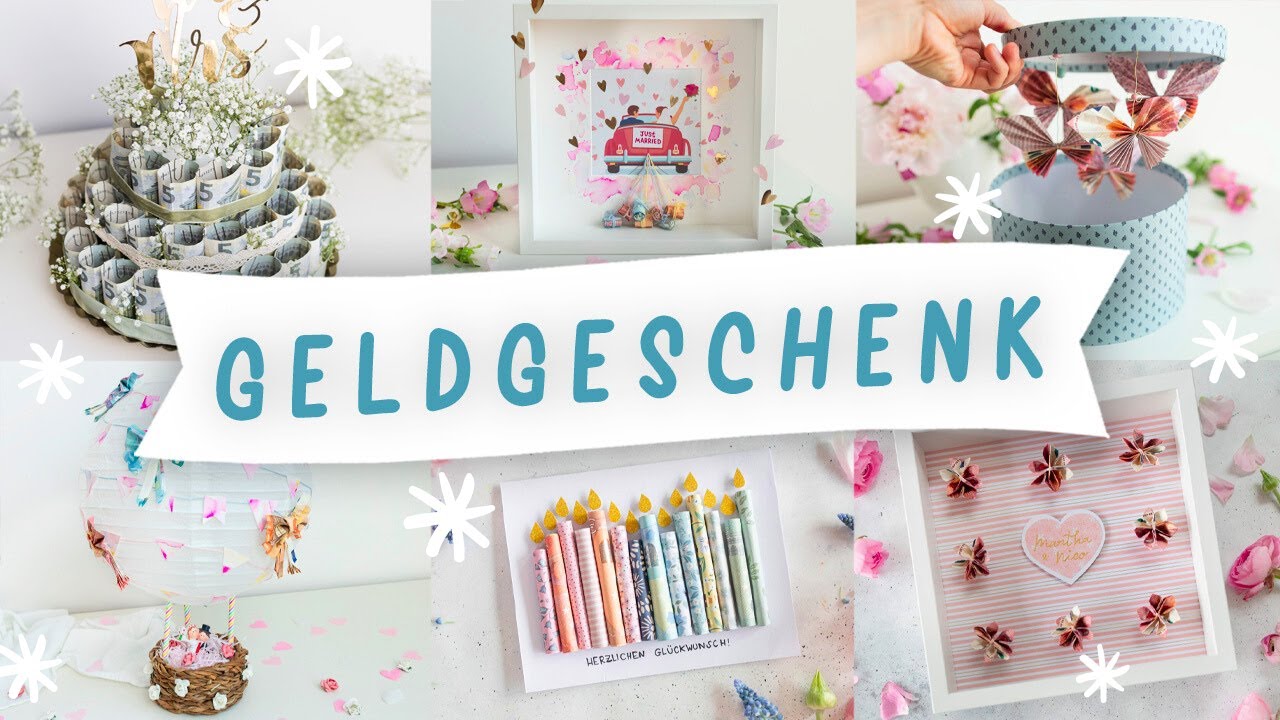 Kreative DIY Geldgeschenke originell verpacken f&uuml;r Hochzeiten, Geburtstage & Jubil&auml;um | TRYTRYTRY