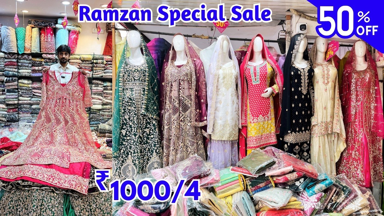 Ramzan Special Sale #50%off Bridal Lehenga Gharara Palazzo ₹1000/4 Pakistani Suits Long Koti Sharara