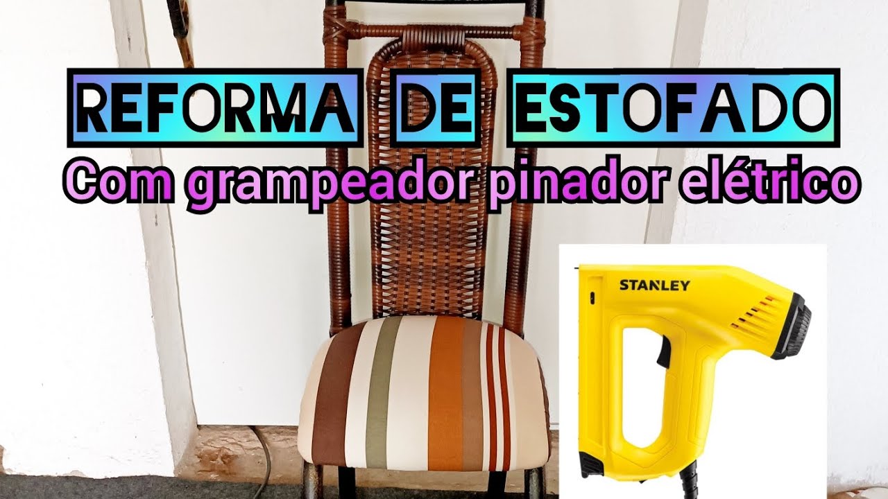 Reforma de Estofado, Testando o Grampeador Pinador Elétrico