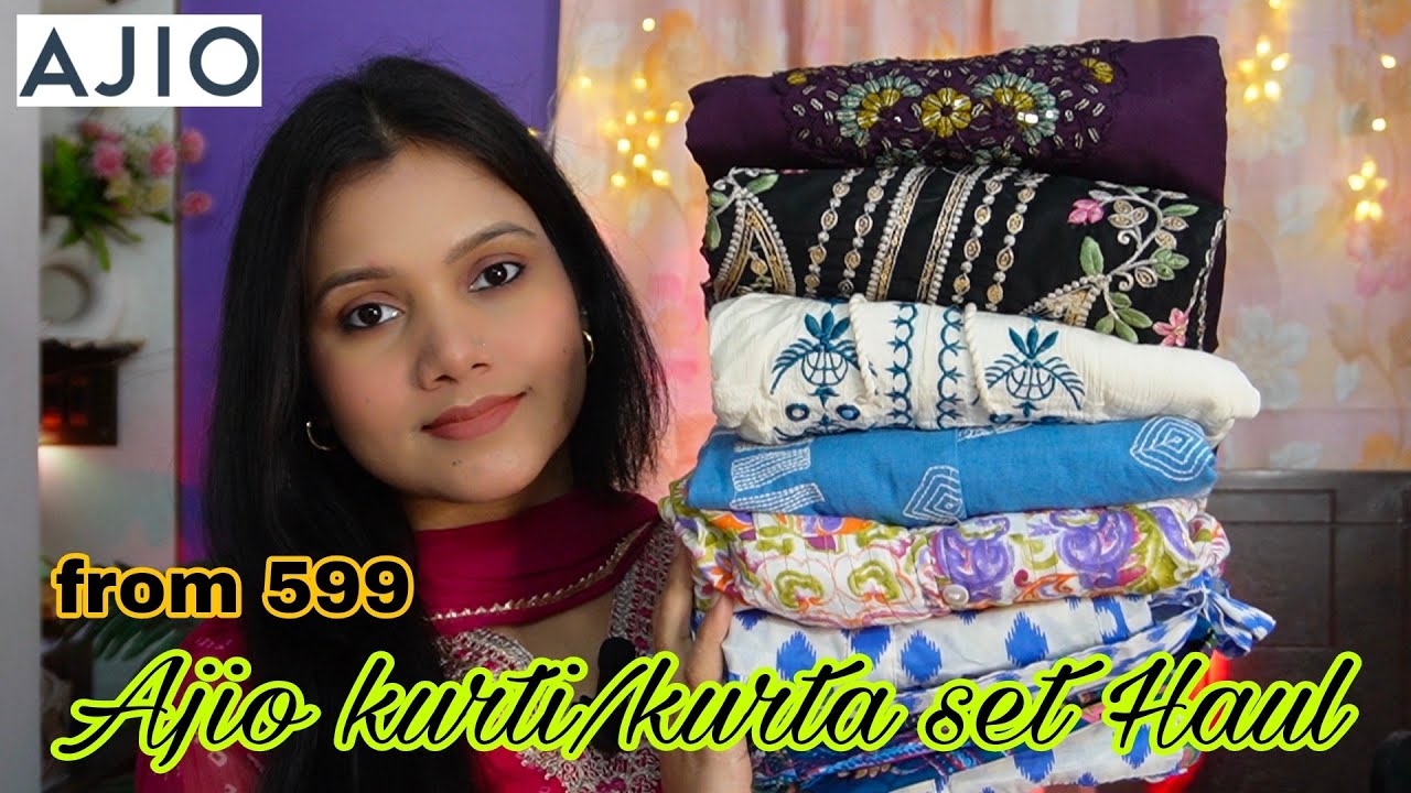 💕AJIO Kurti /kurta set Haul from 599💕Ajio red sale Haul💕Ajio kurti Haul 💕Zouk Backpacks for Women💕