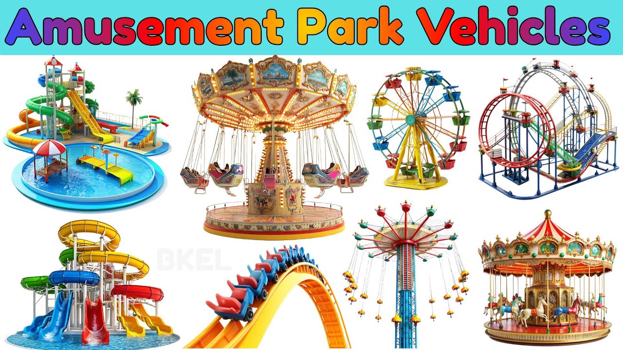 🎠 Amusement Park Rides for Kids | Learn Fun Ride Names with Sounds | Educational Video for Toddlers