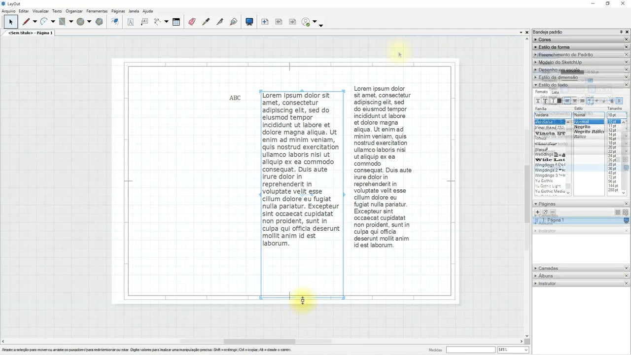 SketchUp -Layout - Margem