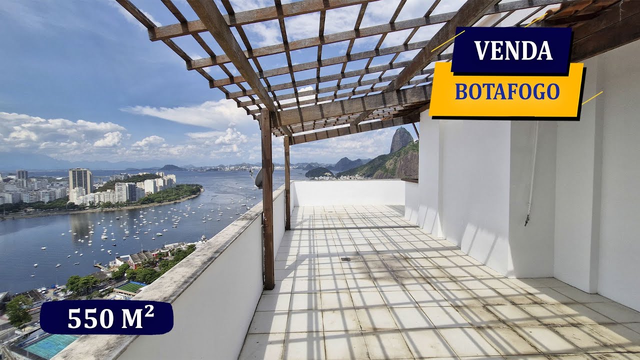 PRAIA DE BOTAFOGO INCRÍVEL COBERTURA PANORÂMICA 550M2 VISTAS DESLUMBRANTES 4 QUARTOS LAZER COMPLETO