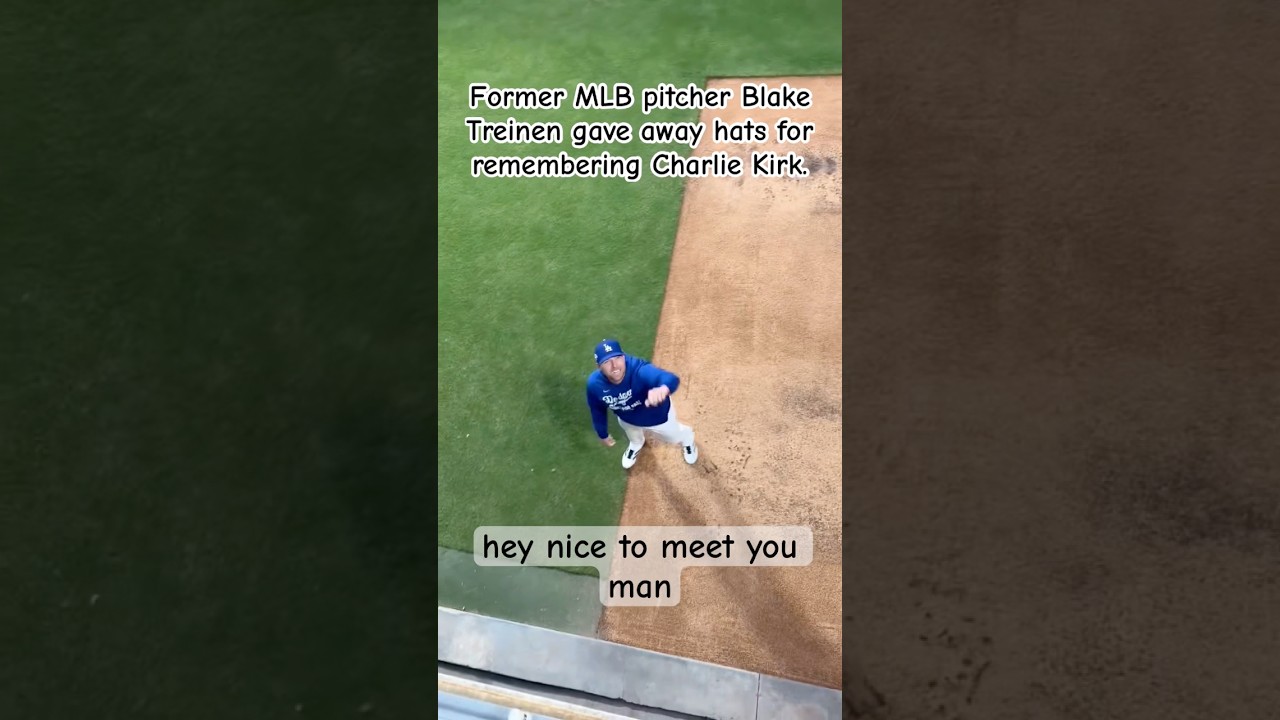 Пичер Главной лиги бейсбола Блейк Трейнен раздал шляпы в память о Чарли Кирке