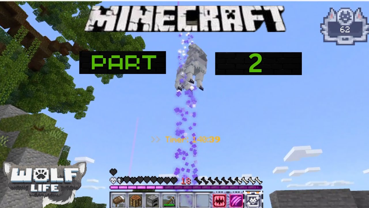 TODDLER GAMING | Surviving wolf life in minecraft pt. 2 | mee and herr 