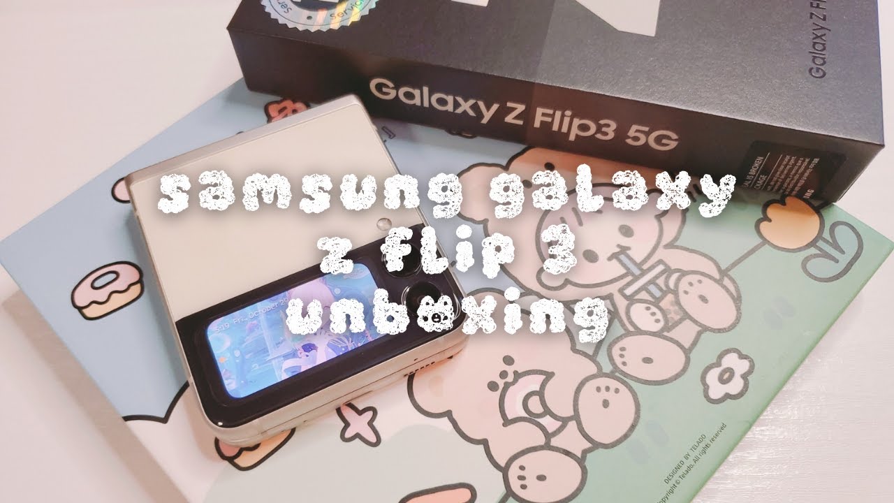 🍦 samsung galaxy z flip 3 cream aesthetic unboxing + case decorating