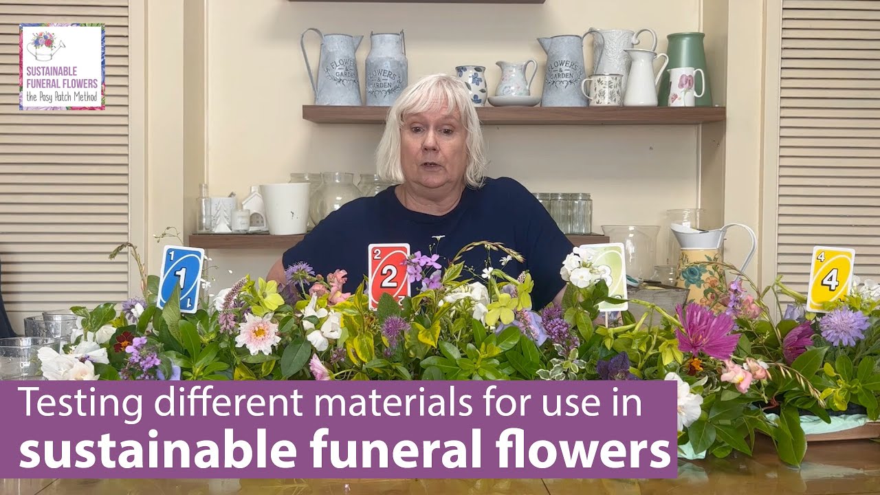 Testing different materials for use in sustainable funeral flowers