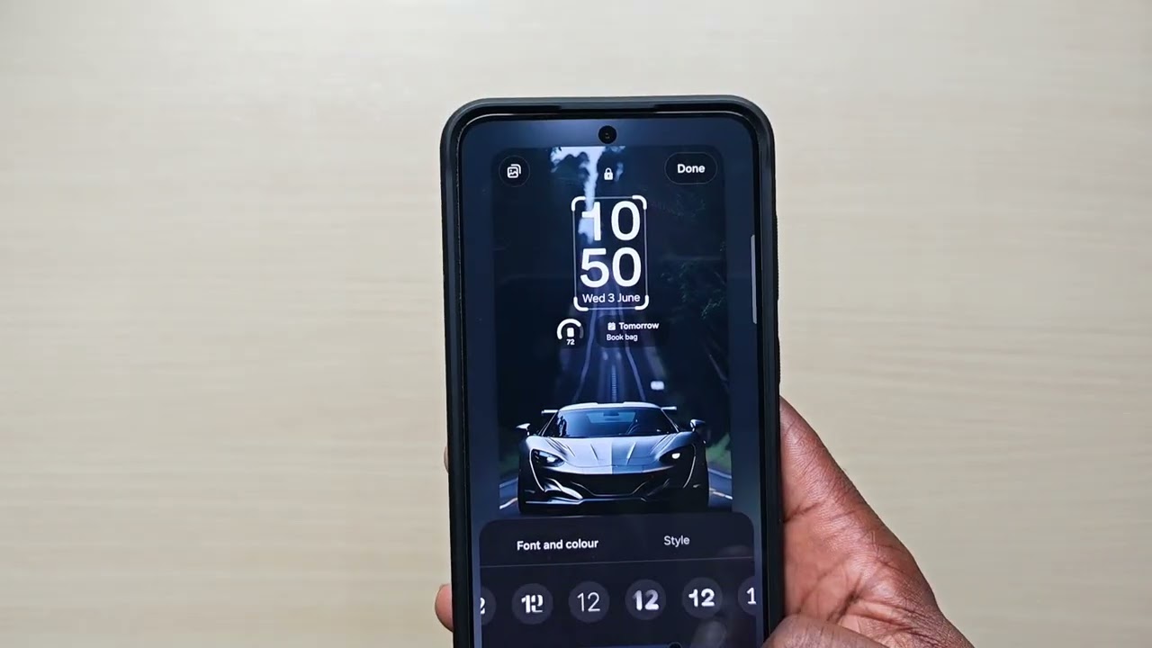 Анимация экрана разблокировки и отпечатка пальца на Samsung Galaxy A56 с использованием функции G...