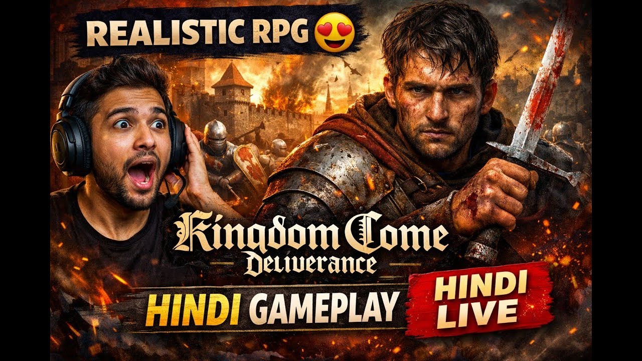 Kingdom Come Deliverance Hindi Live 🔥 | Realistic Medieval RPG Gameplay | Taujiplay