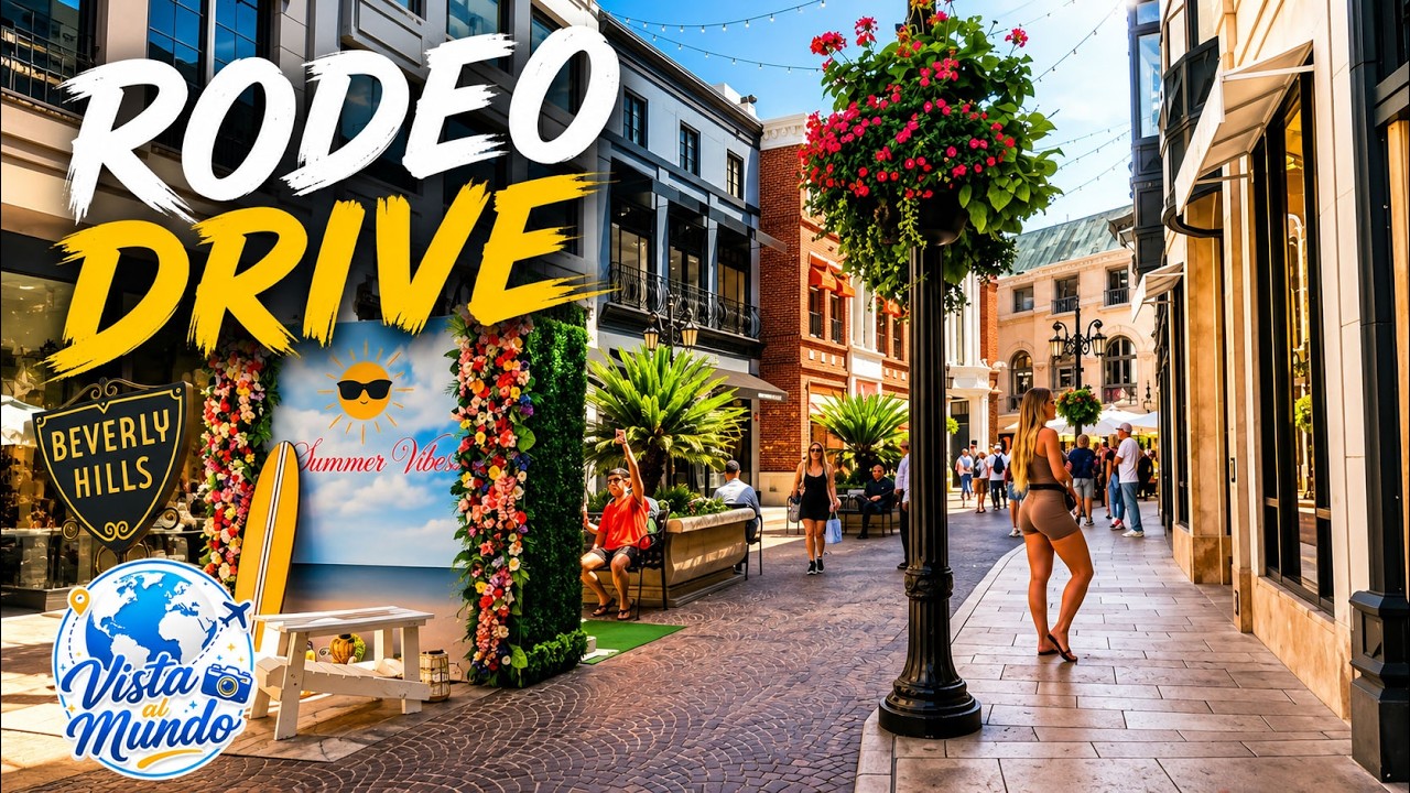 Rodeo Drive, Beverly Hills en Explora Los Angeles walking tour 4k videos.