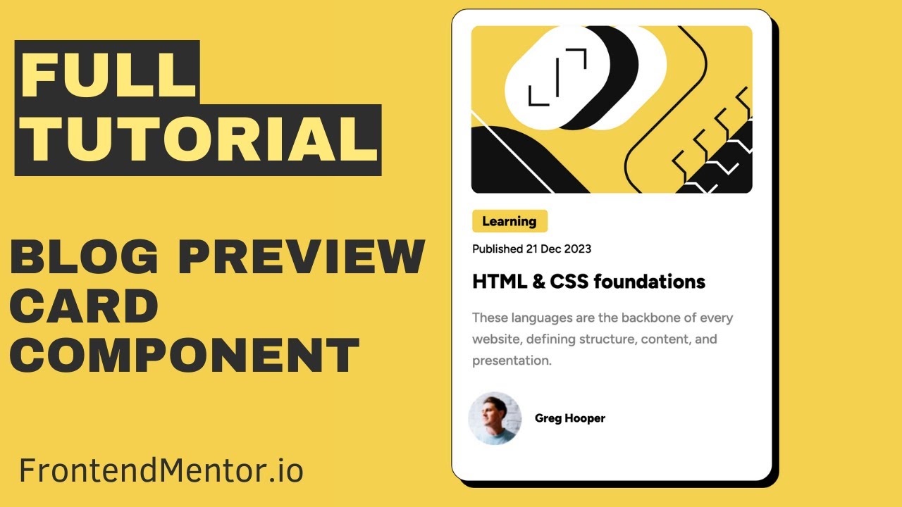 Blog Preview Card Full Project Tutorial (FrontendMentor.io)