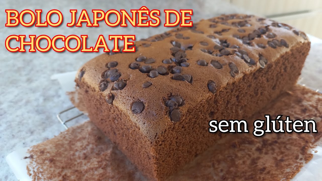 BOLO JAPONÊS DE CHOCOLATE | SEM GLÚTEN | SEM FERMENTO