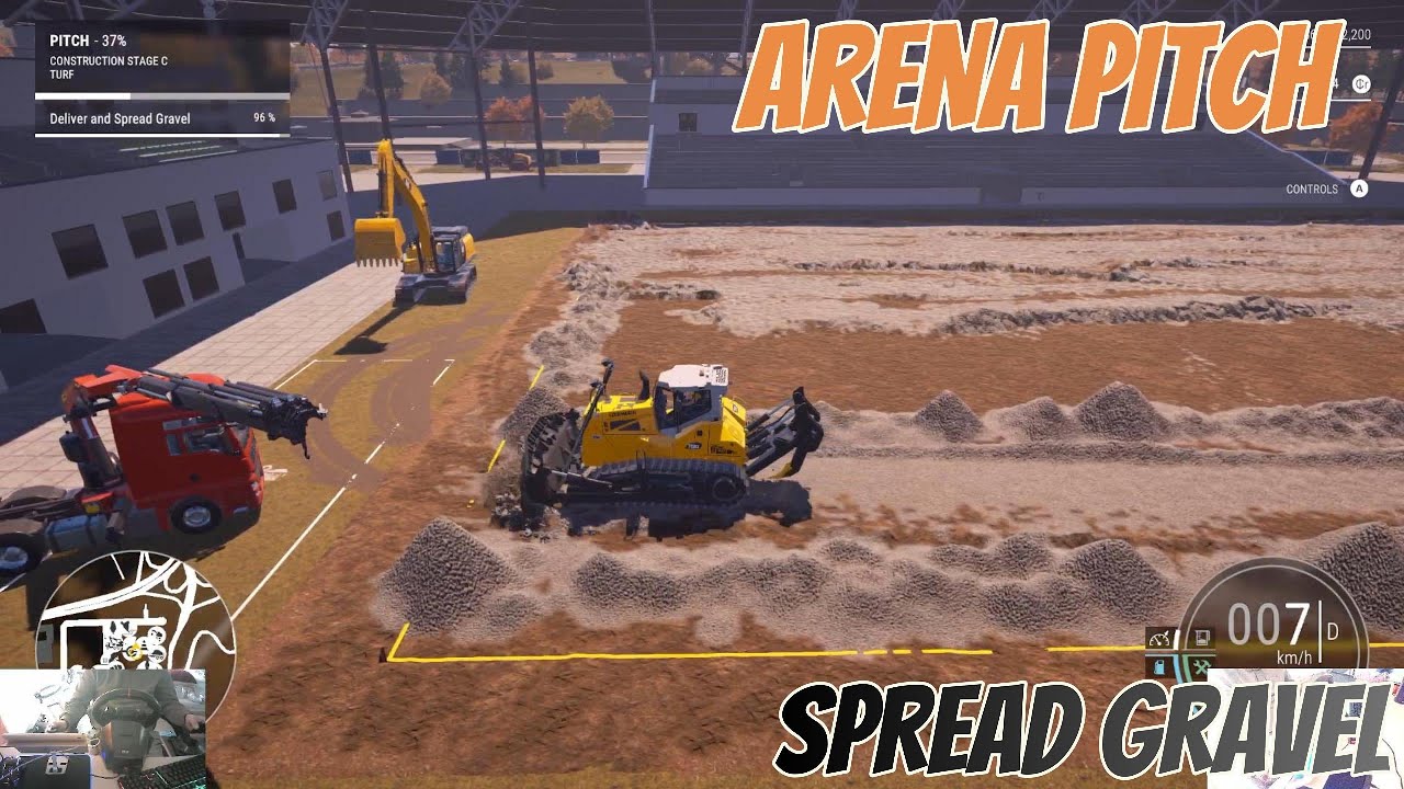 CONSTRUCTION SIMULATOR BAU SIMULATOR ARENA PITCH SPREAD GRAVEL