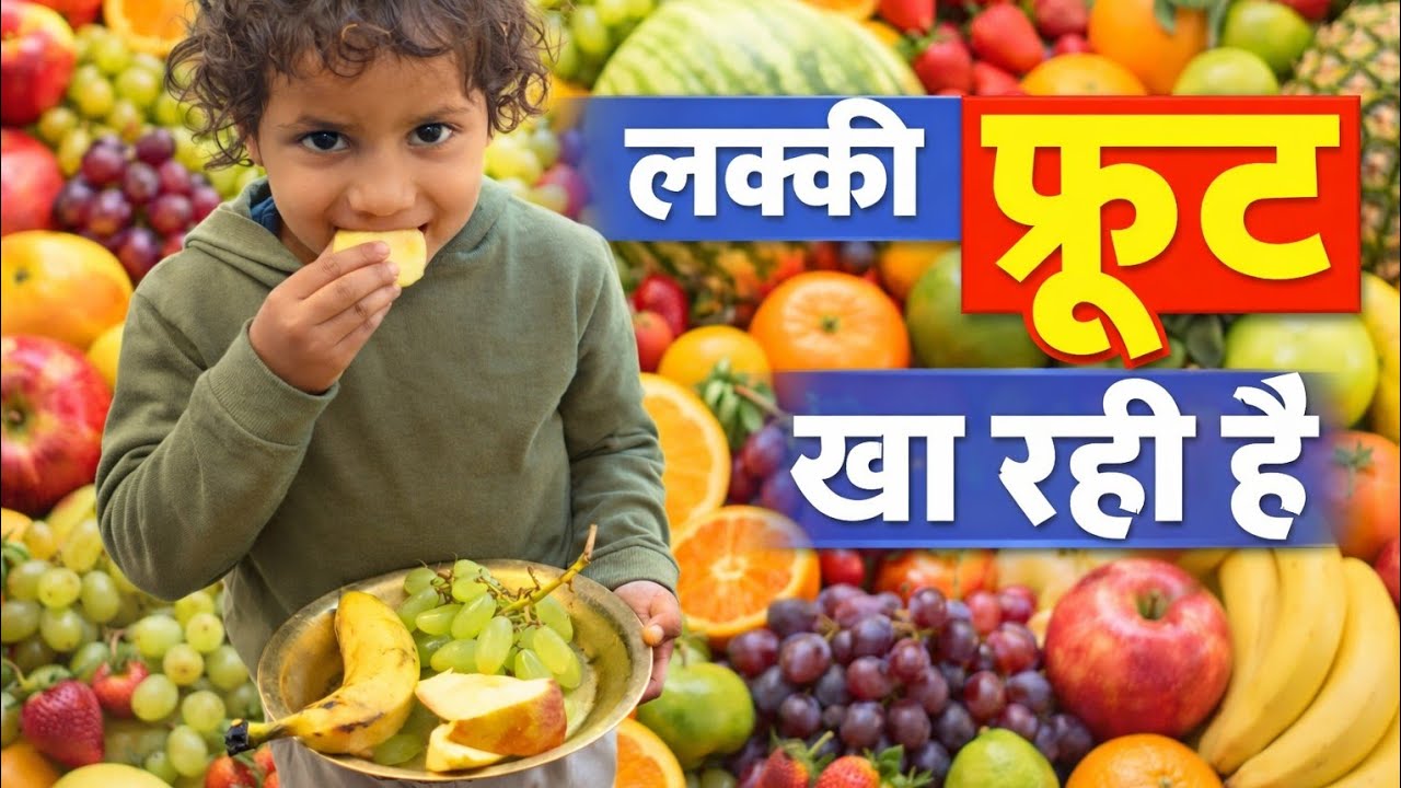 आज लकी फ्रूट खा रही है