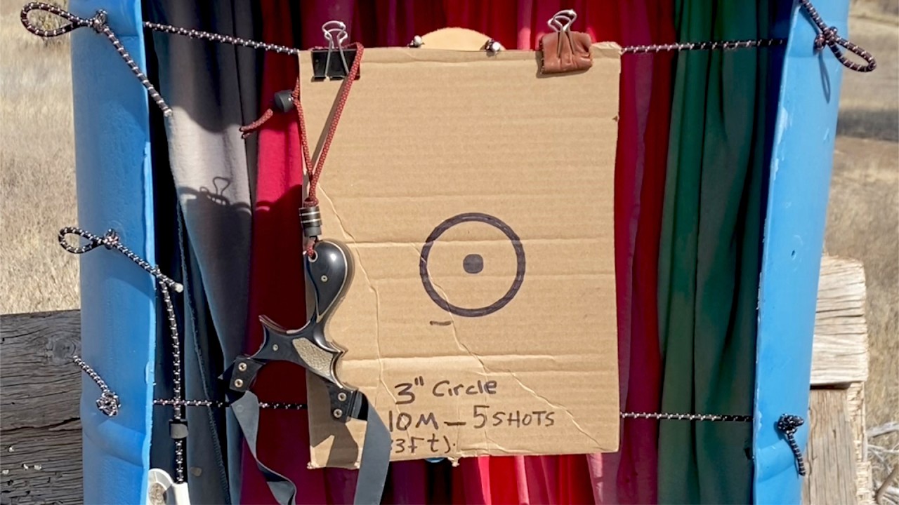 3in Circle 10m Challenge (unedited) #slingshot #catapults