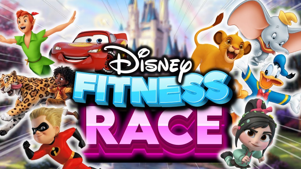 🔵  DISNEY FITNESS RACE 🟣 BRAIN BREAK | exercise movement game for kids | Just Dance and workout