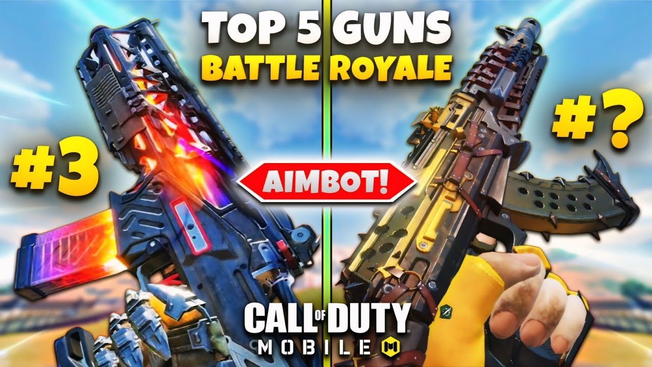 Top 5 AIMBOT Guns In Battle Royale | Top 5 Best High AIM ASSIST Gunsmith Builds For BR | COD Mobile