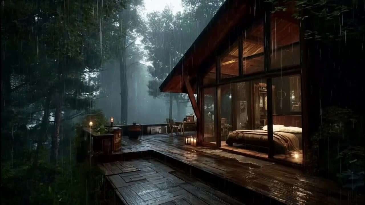 No Ads Rain Sounds for Sleeping - ASMR Rain and Thunder Sounds For Sleeping, Relaxing #DOS18