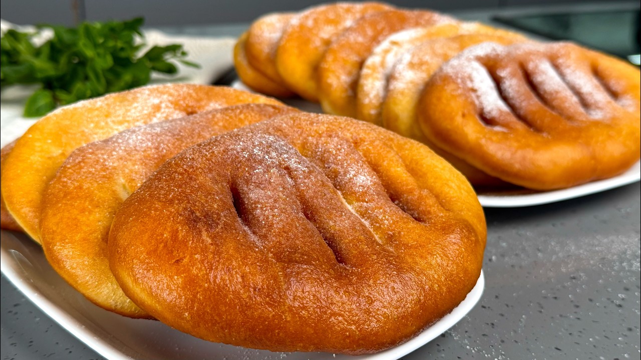Без духовки! Пончики (пышки) к чаю , ВСЕГО немного простых продуктов! ВКУСНЫЕ, ароматные и мягкие