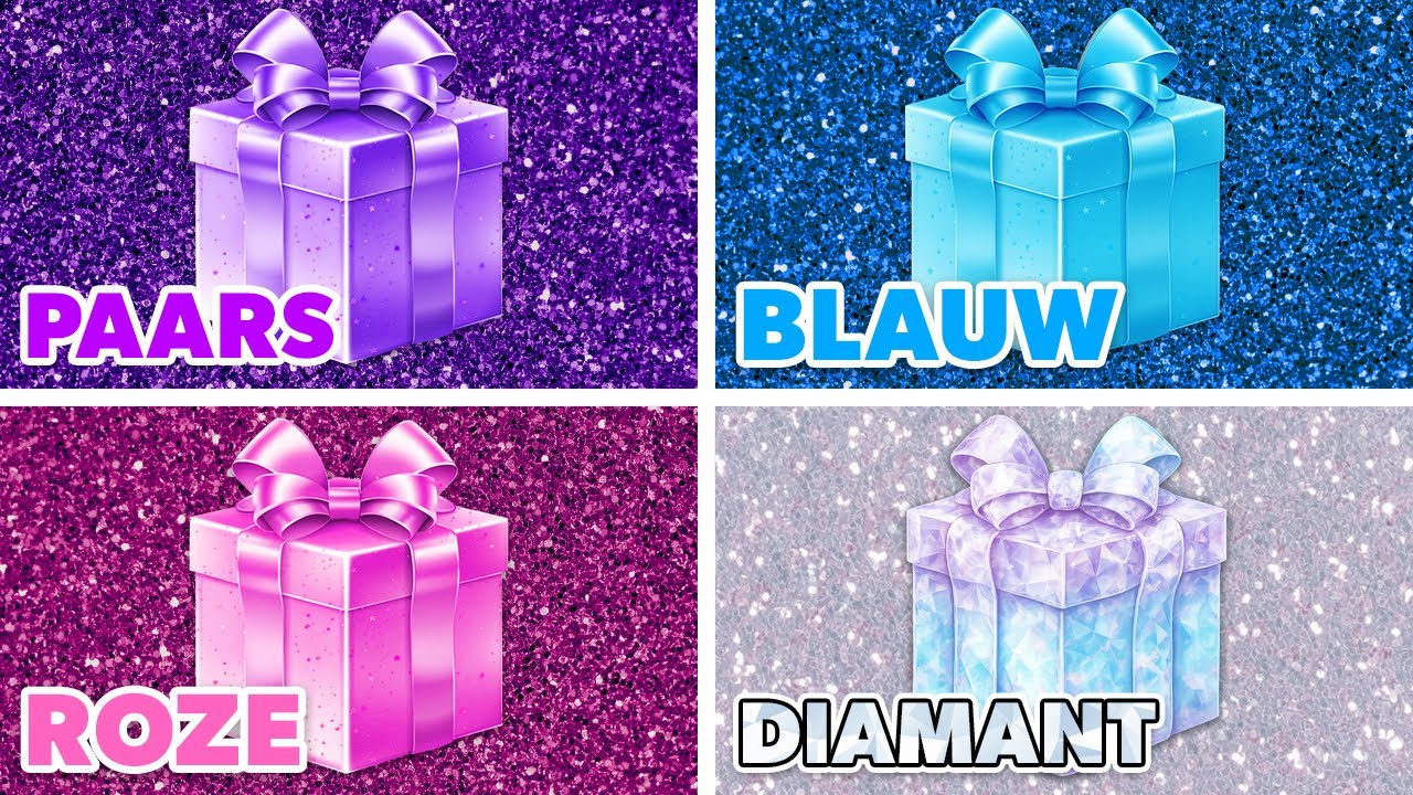 Kies je Cadeau...! Diamant, Blauw, Roze of Paars 💎🎀💙💜